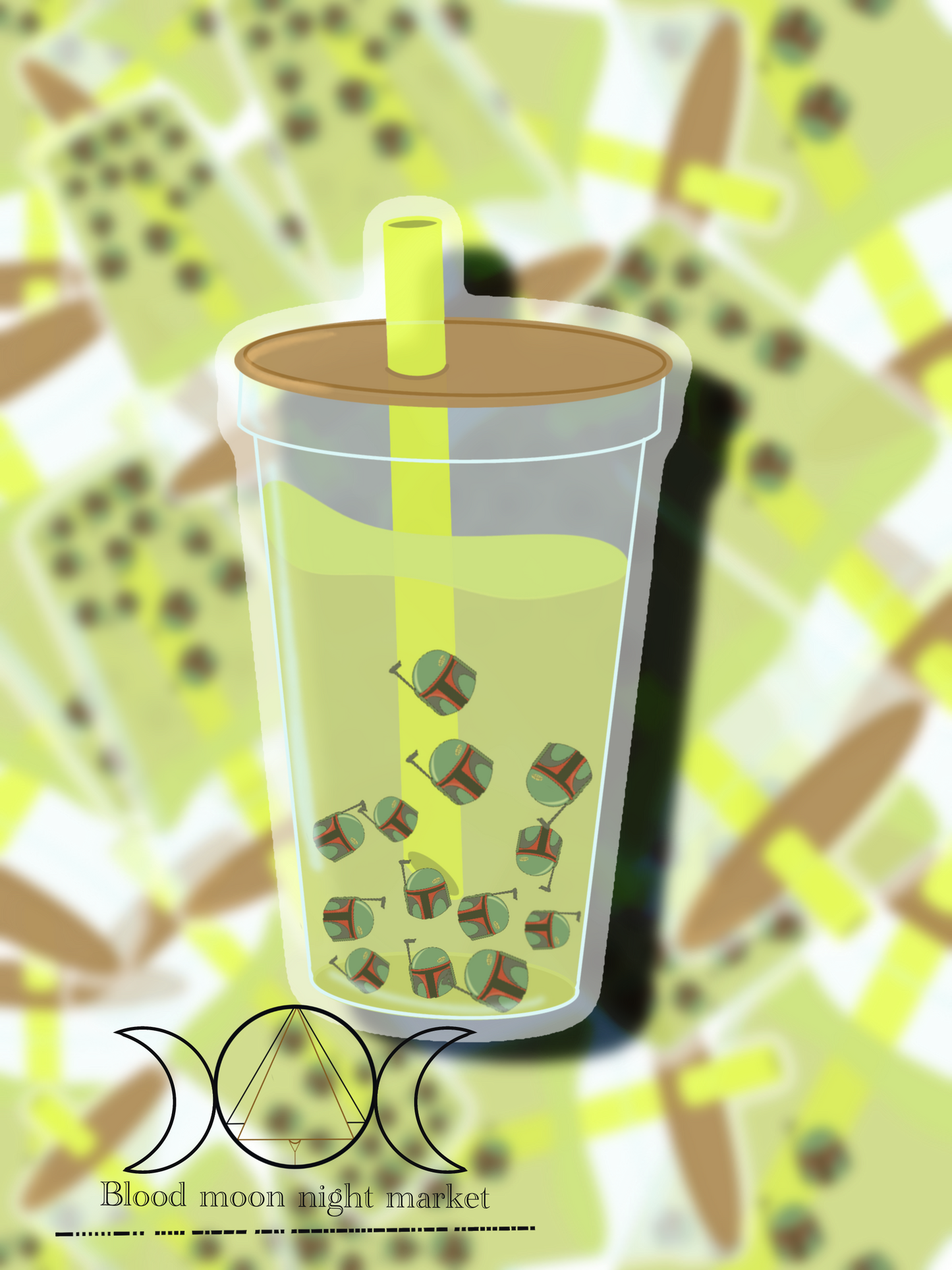 boba boba fet transparent sticker