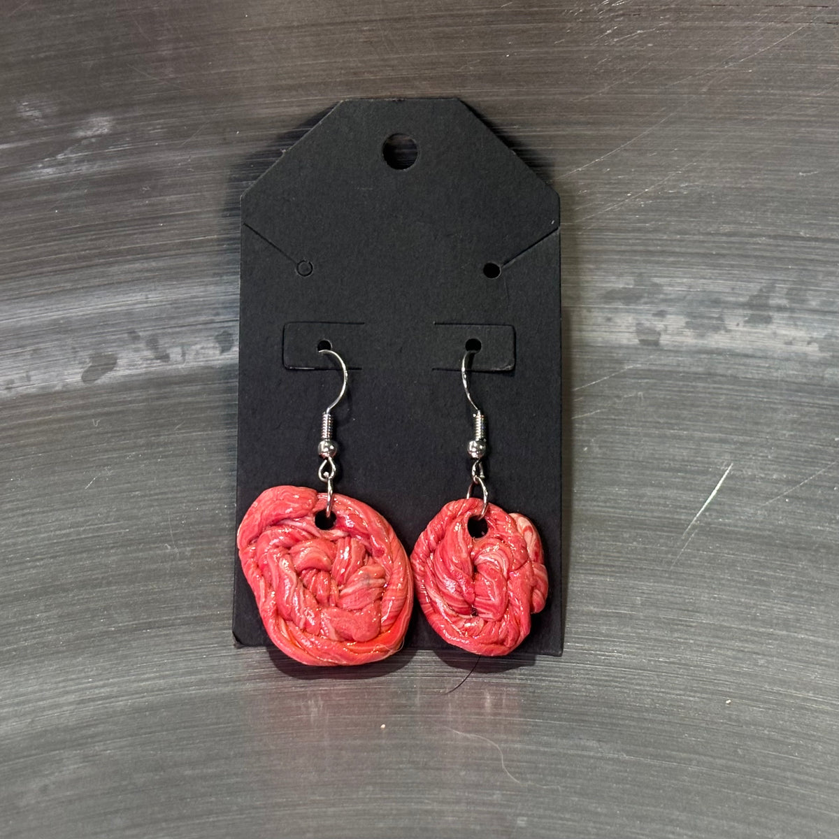 Chewed up gum, earrings
